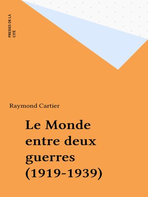 cover image of Le Monde entre deux guerres (1919-1939)